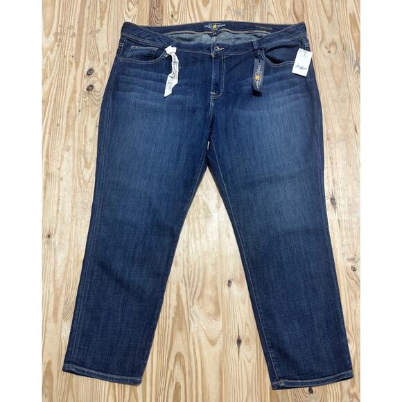 Lucky Brand Women’s Georgia Weekender Jeans Dark Wash Plus Size 20W - Picture 1 of 9